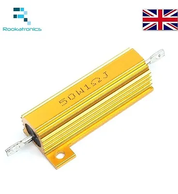 50W Golden Aluminium Load Resistor Wirewound Various Values - High Quality New • £5.99