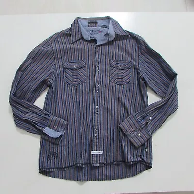 English Laundry John Lennon Shirt Mens Extra Large Purple Striped Long Sleeve • $32.35
