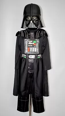 M&S Darth Vader Star Wars Fancy Dress Costume Beathing Sounds Mask Cape Age 5-6 • £16.99