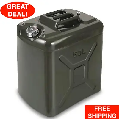 50L US Military Style Stainless Steel Jerry Can Storage Olive Drab New • $89.99