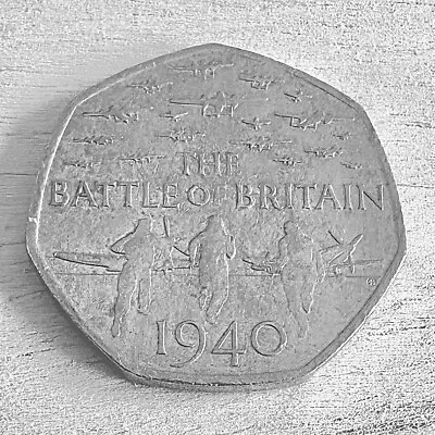 Battle Of Britain 1940 | 50 Pence Coin 2015 | 50p | Commemorative | Free P & P • £2