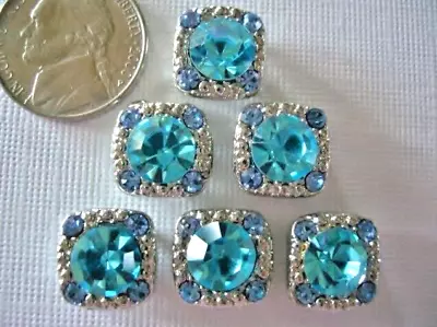 2 Hole Slider Beads Gaiety Aqua #6 • $6.95