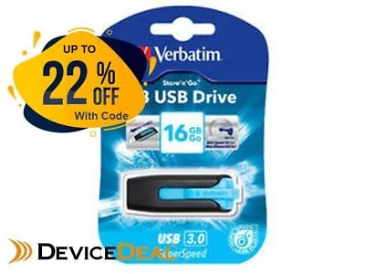 Verbatim 16GB V3 USB3.0 Blue Store'n'Go V3; Rectractable • $22.40