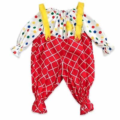 Vintage Kids Home Made Clown Costume 70’s Talon Zipper Youth Large 10-12 • $15.99