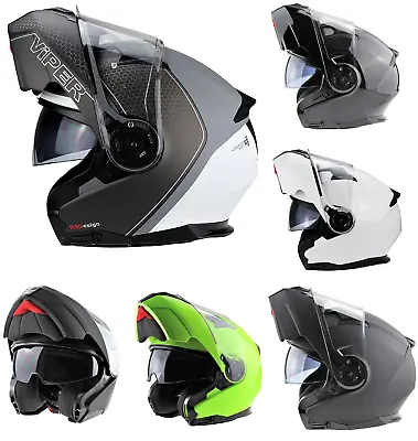 Viper RS-V345 Modular Flip Up Flip Front Motorcycle Motorbike Crash Helmet • $124.41