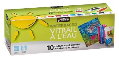 £31.99 • Buy Pebeo Waterbased Vitrail Glass Paint Set 10 X 45ml