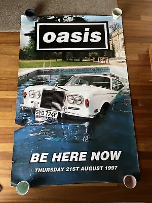 Oasis Rare Giant 'Be Here Now' Promo Poster 1997 Original 155cm X 102cm • £25