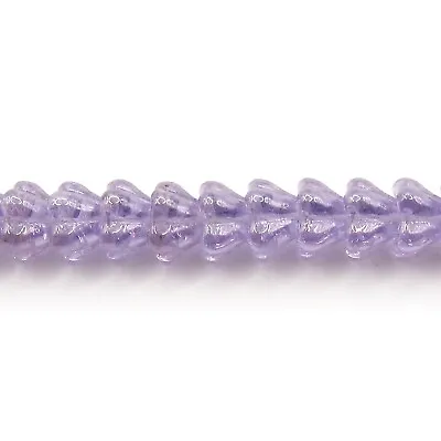 Alexandrite Luster Bell Flowers - 25 8x6 Mm Czech Glass Pressed Beads • $3.85