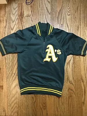 Vtg Oakland A’s Jersey YM Rare Pullover Starter Jacket Batting Practice 1/4 Zip • $10