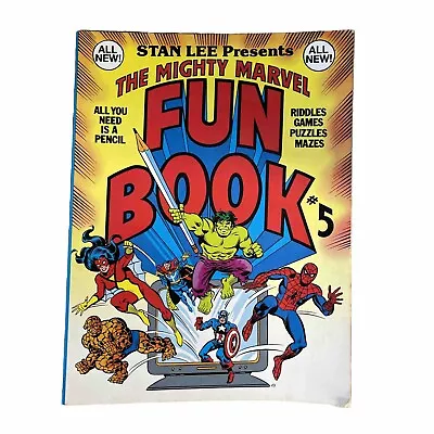 Stan Lee The Mighty Marvel Fun Book #5 1979 Clean No Writing • $29.99