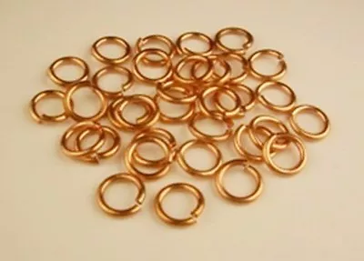 3 Mm O/d 24ga Wire 250 Pcs. Genuine  Solid Copper Open Round Jump Ring Saw Cut • $5.50