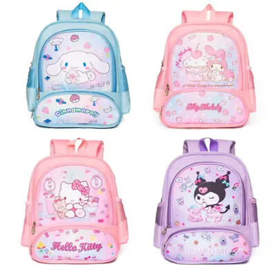 Sanrio Kids Schoolbag Backpack Hello Kitty Kuromi Cinnamoroll Girl Backpack • $25.63