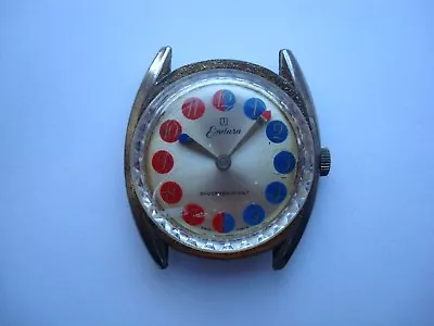 Nice Endura Men's Watch Manual Wind Up Bi-color Markers Runs-Stops As Is- Parts • $40