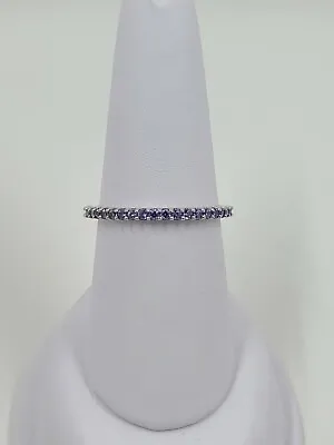 Sterling Silver Micropave Eternity Band- Lavender • $20