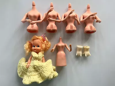 Vintage Doll 7in Girl Blonde Hair Possible Mangelsen's Hands Doll Torso W/ Arms • $25