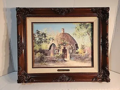 MARTY BELL 1992 Limited Ed. Print UMBRELACOTTAGE Framed  #38/900 14”x 17”COA • $239