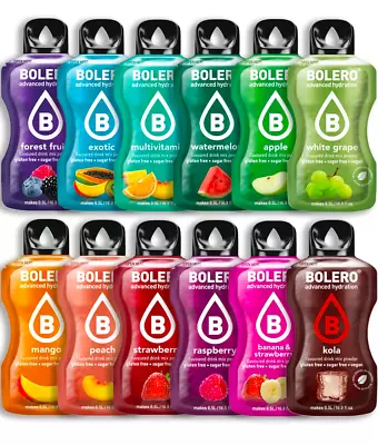 BOLERO® Active Hydration-12 Sachets Of Drink-Mix. Sugar-FreeVeganSkinnyVit.C • £3.89