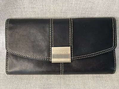 KENNETH COLE Reaction Black Leather Purse Wallet. • £8.99