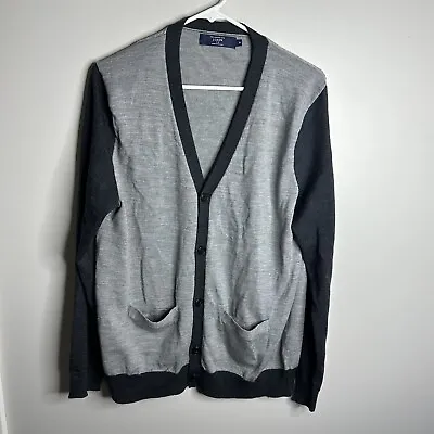 Women’s J. Crew Size Medium 100% Merino Wool Color Block Button Cardigan • $19.99