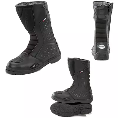 Joe Rocket Sonic X Men Street Motorcycle Black Leather Boots - Picks Size • $112.49