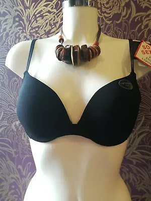 £19.99 • Buy After Eden Lightweight Gel Smooth Cup T Shirt Bra, Black  30DD, 34D Or 36D 