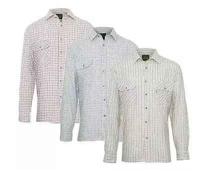 Champion Tattersall Shirt Men's Country Check Shirt 100% COTTON Hunting Shooting • £14.99