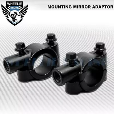 2x 10mm/m10/an6 X 20 Unc Mirror Clamp On Mount Adaptor 7/8  Handlebar Motorcycle • $8.68