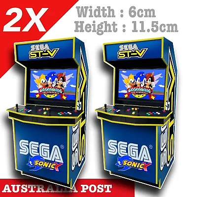 Sonic SEGA Arcade Game Cabinet Vintage Old Game Stickers • $7.15
