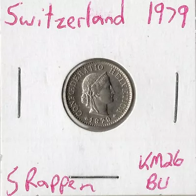 Coin Switzerland 5 Rappen 1979 KM26 • $1.29