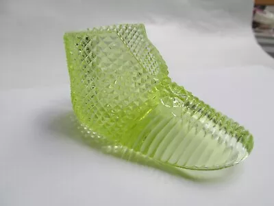 Vintage Vaseline Glass Slipper Shoe • $31