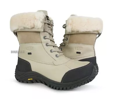 Ugg Australia Adirondack II Sand Leather Fur Boots Womens Size US 6 • $119.81