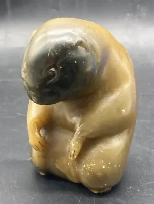 Vintage Chinese Hard Stone Soapstone Carved Chipmunk Beaver Antique • $51