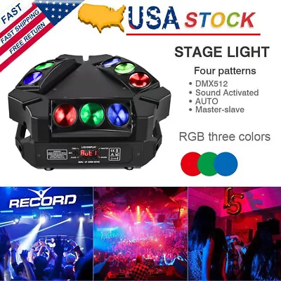 240W Beam Spider Moving Head Stage Light 9 LED RGB DMX DJ Disco Wedding Party US • $137.99