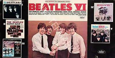 The Beatles - Five Album Promo Poster Vintage Music Poster • $29.95