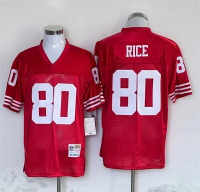 San Francisco 49ers 80# Jerry Rice Retired Player Vintage Stitched Fan Jersey • $39.99