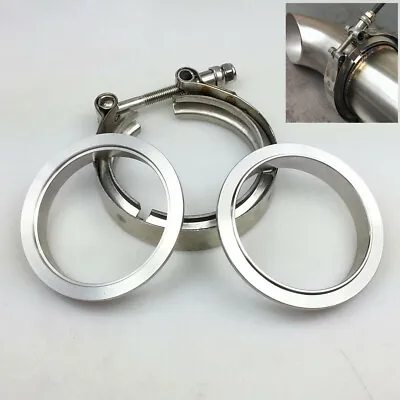 3  Inch Stainless Steel #304 V Band Clamp Flange Turbo Exhaust Down • $33.68