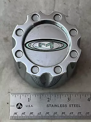 Moto Metal CHROME Green Logo Wheel Hub Cover Center Cap 353K83 S409-16 1834147-9 • $19.75