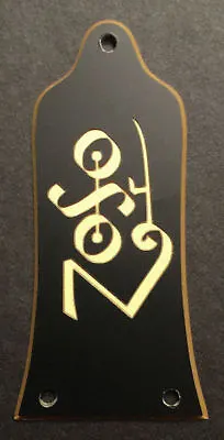 GUITAR TRUSS ROD COVER - Custom Engraved EPIPHONE - JIMMY PAGE ZOSO BLACK GOLD • $16.99