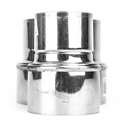 £11.49 • Buy Reducer Ducting Pipe Connector Adaptor Chimney Flue Liner Stainless Steel 