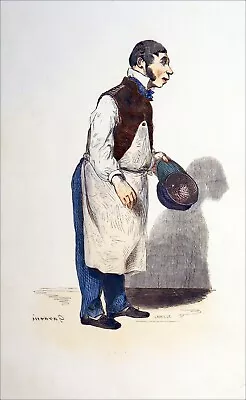 £25.71 • Buy A GROCER In The 19th Century - 19th Century Engraving (Gum Arabic Watercolor)