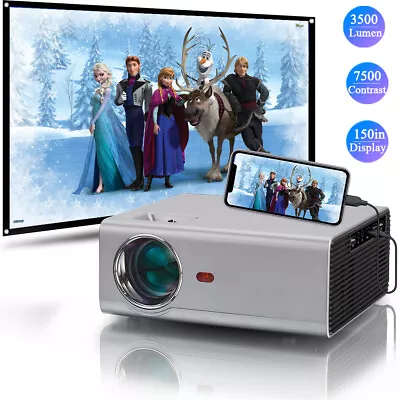 720P HD Mini Portable Video Projector 1080P For Home Theater Camping 150  Screen • $199.99