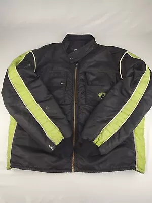 Arcticwear Vintage Mens Large Snowmobile Coat Arctic Cat Black Green Quilted • $35.97