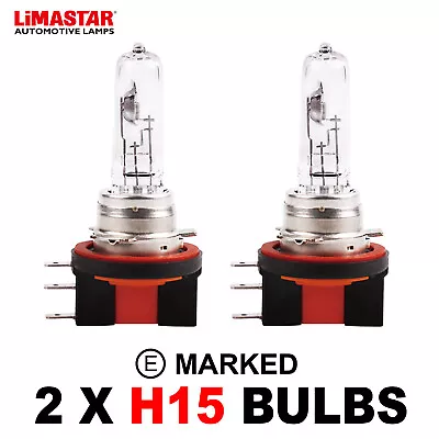 2 X H15 715 12V 15/55W PJ26T-1 DRL HEADLIGHT Main Beam Halogen Bulb CLEAR OEM • £13