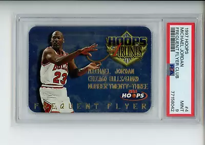 1997-98 Skybox NBA Hoops Michael Jordan #4 Frequent Flyer Club PSA 9 MINT • $279.99