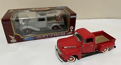 Lot Of 2 Road Legends 1:18 Scale 1934 Ford Pick Up Wrecker 1948 F1 Diecast • $49.99