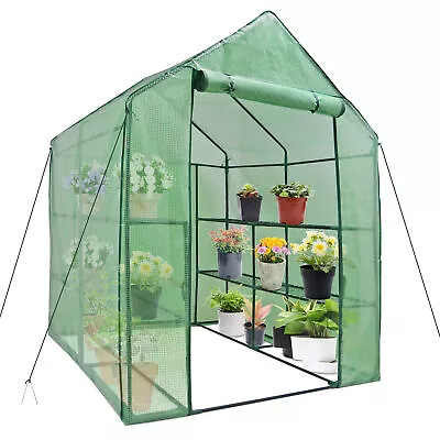 8 Shelves 3 Tiers Greenhouse Walk In Green House Outdoor Plant Gardening Mini • $57.58