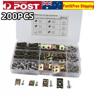 200x Stainless Steel U Nuts - Bolt Speed Clips Panel Trim Automotive Nut Screws • $24.45