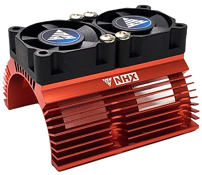 NHX RC V2 Heatsink W/ Twin High Speed Tornado 28000RPM Cooling Fan 1/8 Motor Red • $19.95