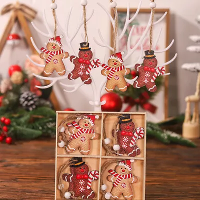  2 Boxes Christmas Tree Decoration Gingerbread Statue Man Pendant Front Door • £13.79