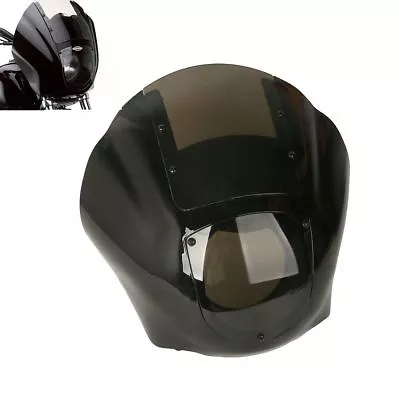 Black Quarter Fairing & Windshield Fit For Harley Dyna Fat Bob 1995-05 FXR 86-94 • $53.80